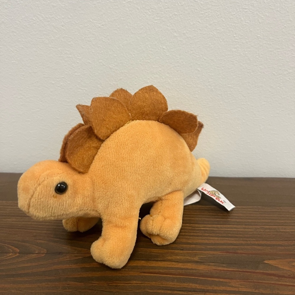 Unipak SOFT GOLDEN STEGOSAURUS DINOSAUR 7" Plush STUFFED ANIMAL Toy